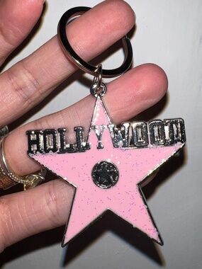 Hollywood Keychain LA (sparkly pink)
